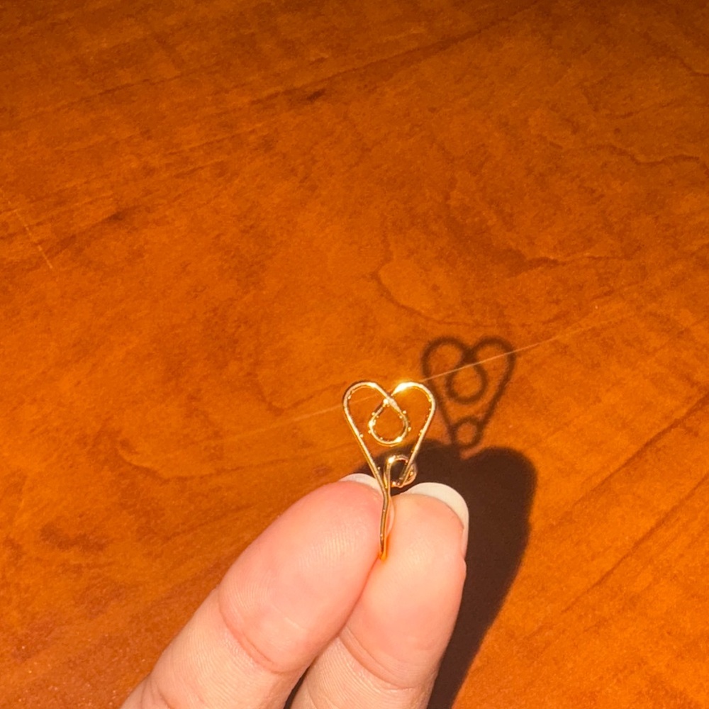 Elegant Gold Heart Nose Cuff